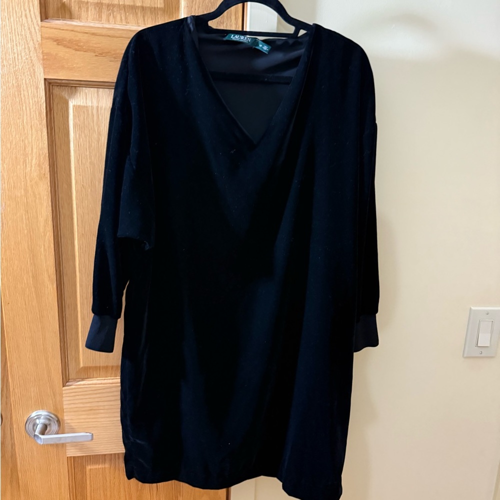 Ralph Lauren Black Velvet Dress
